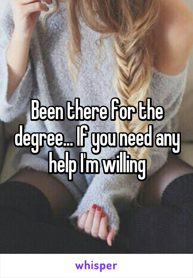 Been there for the degree... If you need any help I'm willing