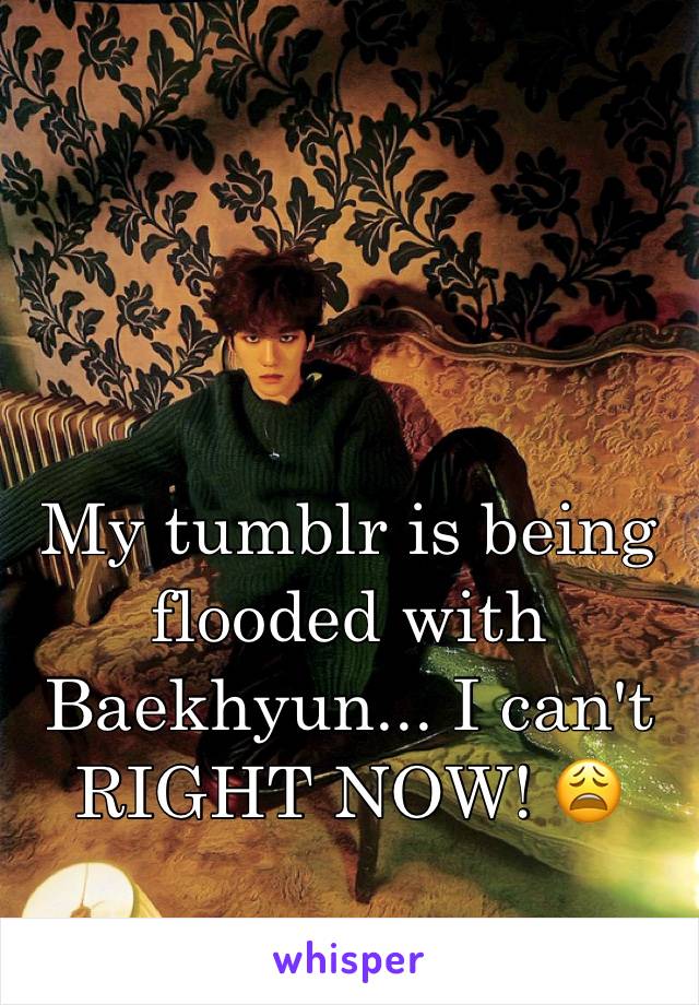 


My tumblr is being flooded with Baekhyun... I can't RIGHT NOW! 😩