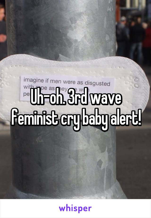 Uh-oh. 3rd wave feminist cry baby alert!