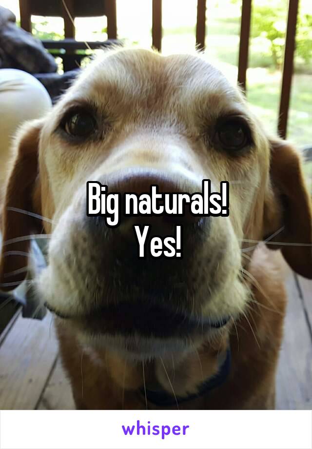 Big naturals!
Yes!