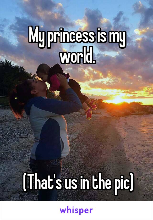 My princess is my world.





 (That's us in the pic)