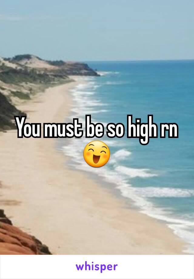 You must be so high rn😄