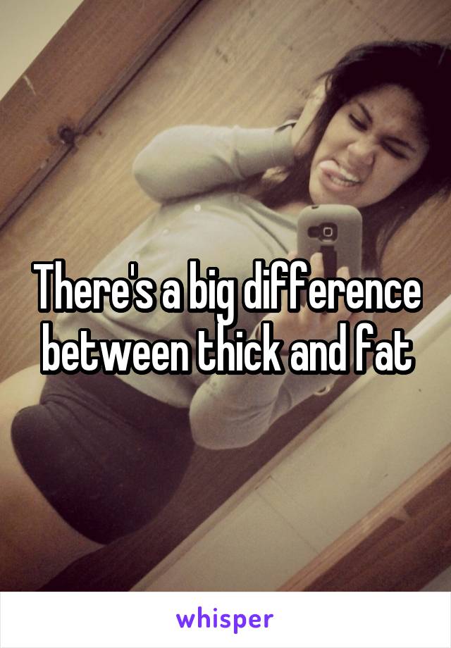 There's a big difference between thick and fat