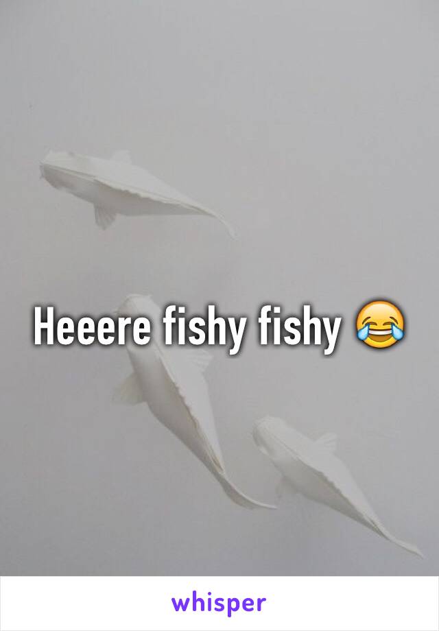 Heeere fishy fishy 😂