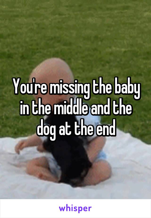 You're missing the baby in the middle and the dog at the end