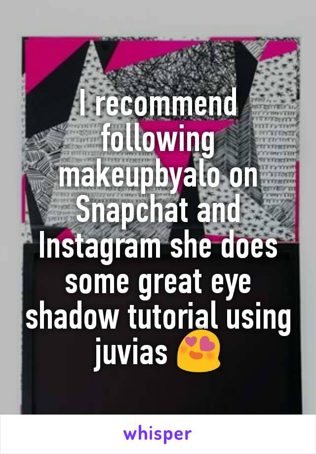 I recommend following makeupbyalo on Snapchat and Instagram she does some great eye shadow tutorial using juvias 😍