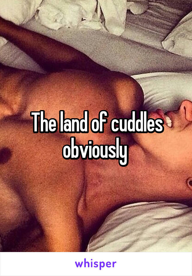 The land of cuddles obviously 