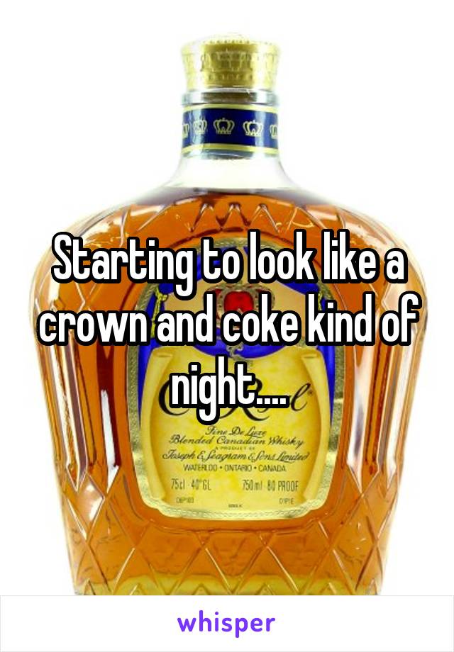 Starting to look like a crown and coke kind of night....