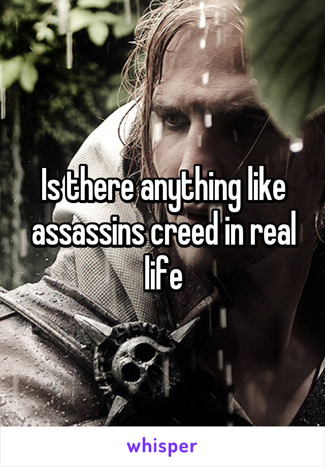 Is there anything like assassins creed in real life