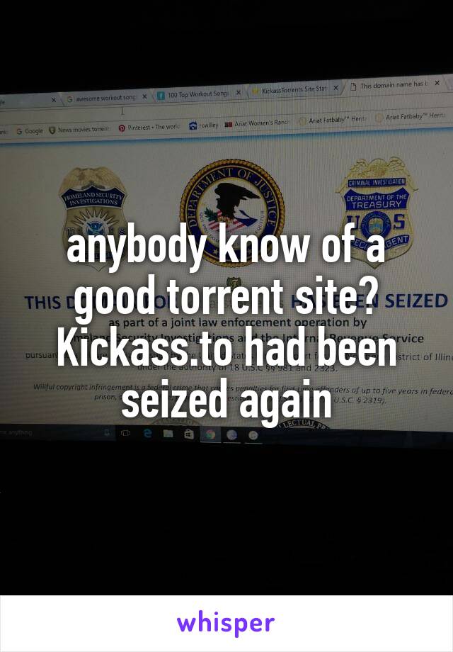 anybody know of a good torrent site? Kickass.to had been seized again