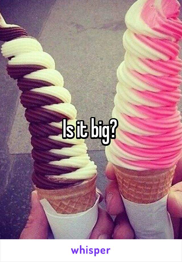 Is it big? 