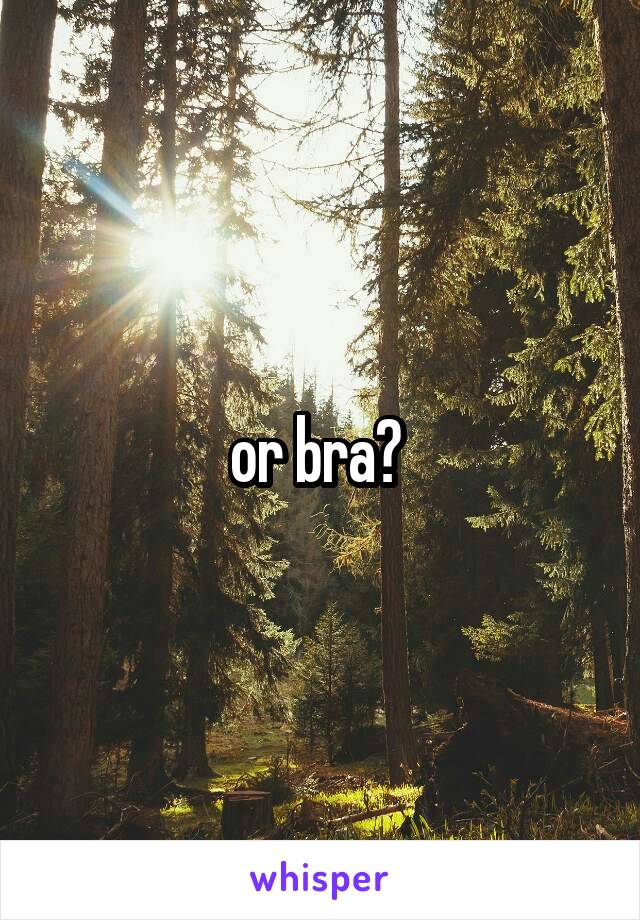 or bra? 