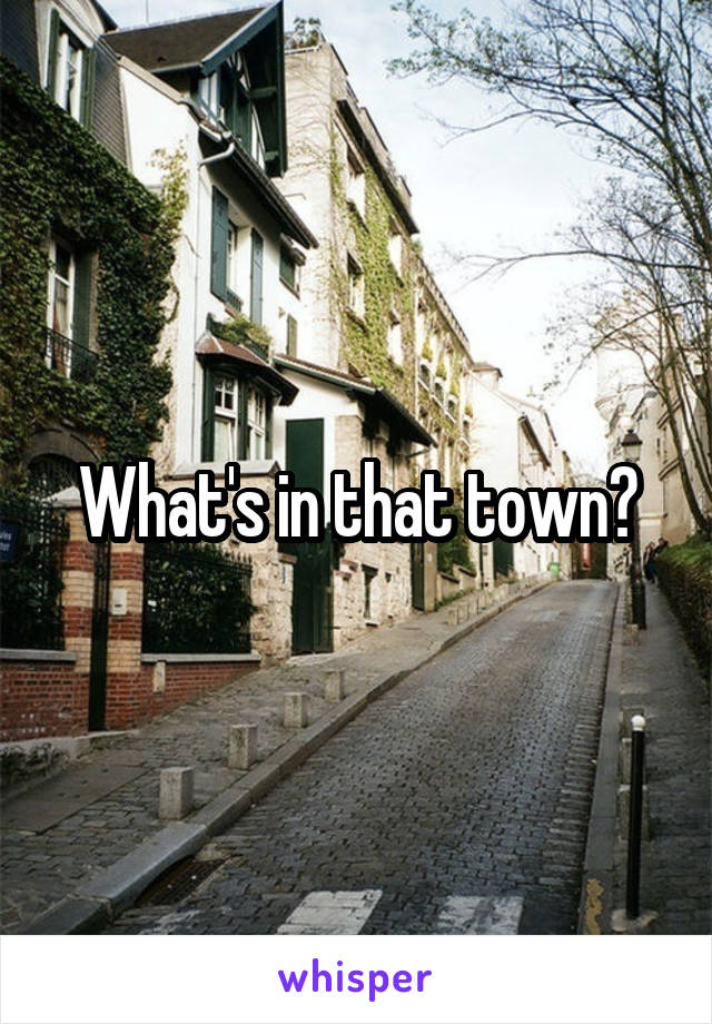 What's in that town?