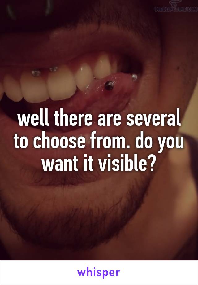 well there are several to choose from. do you want it visible?
