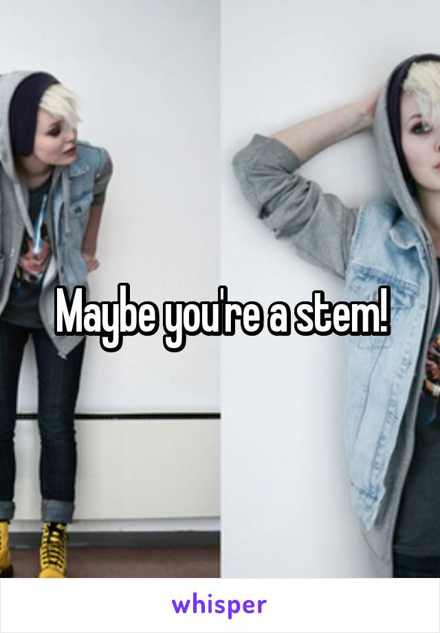 Maybe you're a stem!