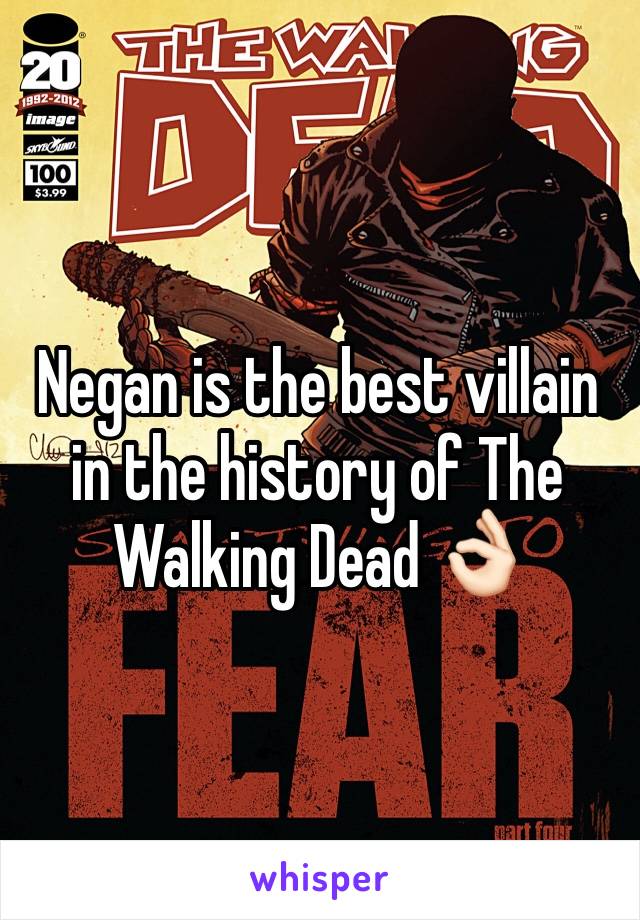 Negan is the best villain in the history of The Walking Dead 👌🏻