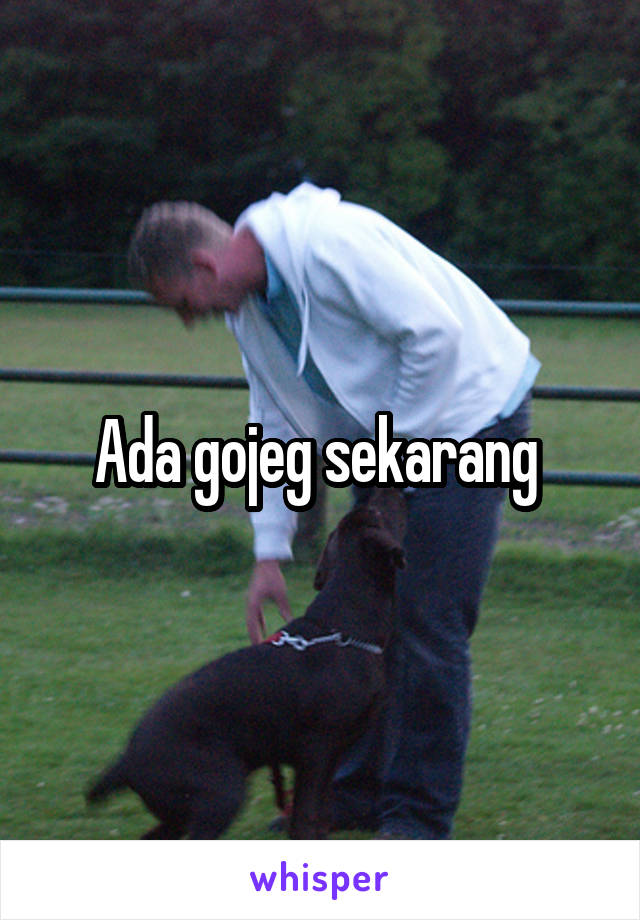 Ada gojeg sekarang 