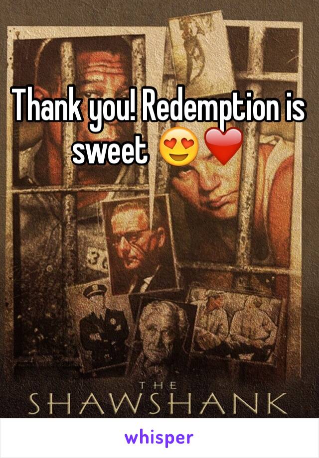 Thank you! Redemption is sweet 😍❤️