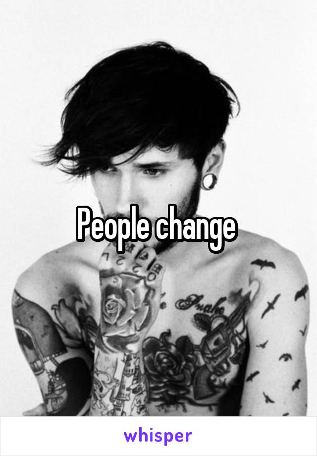 People change 