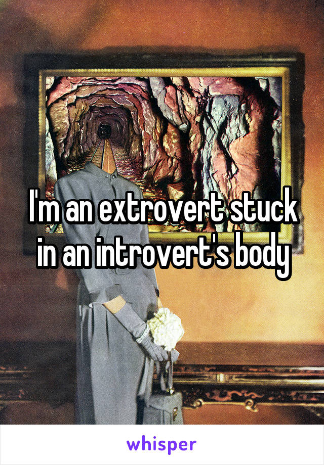 I'm an extrovert stuck in an introvert's body