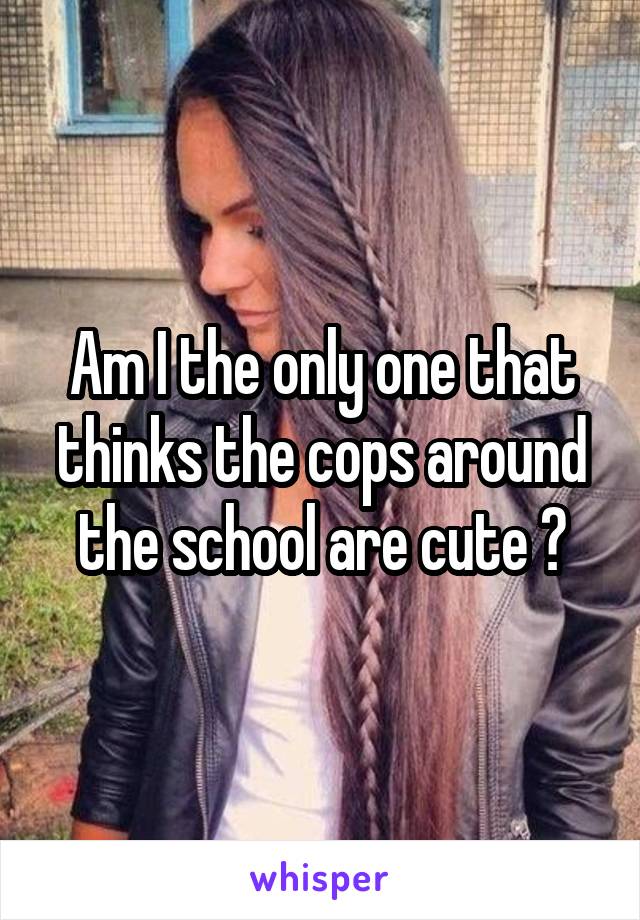 Am I the only one that thinks the cops around the school are cute ?