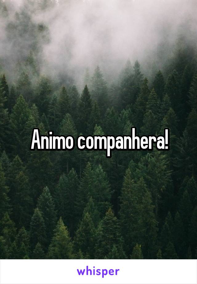 Animo companhera!