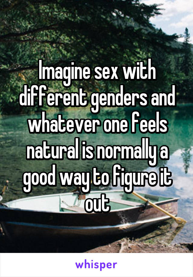 Imagine sex with different genders and whatever one feels natural is normally a good way to figure it out