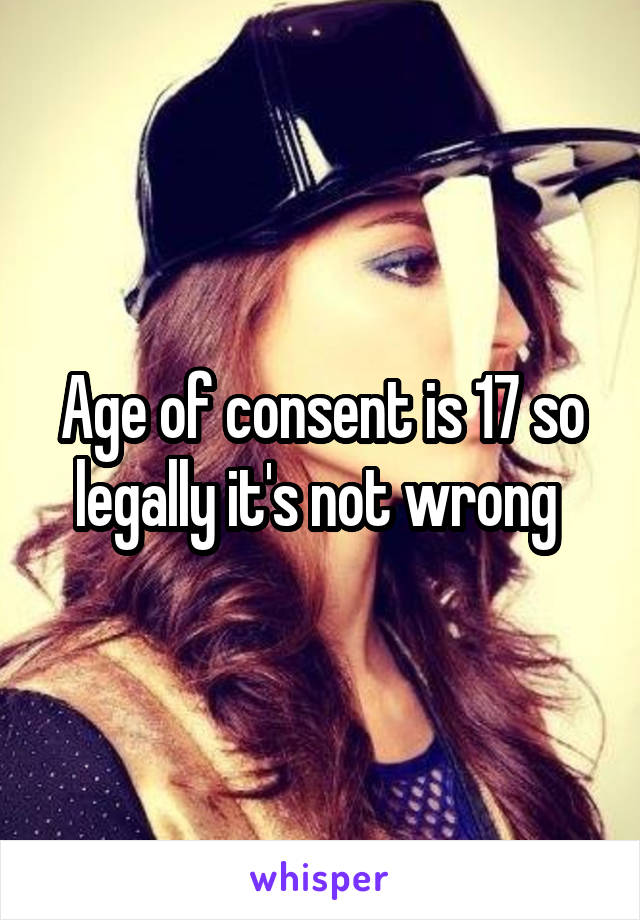 Age of consent is 17 so legally it's not wrong 