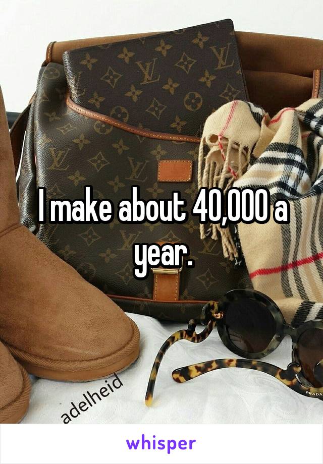 I make about 40,000 a year.