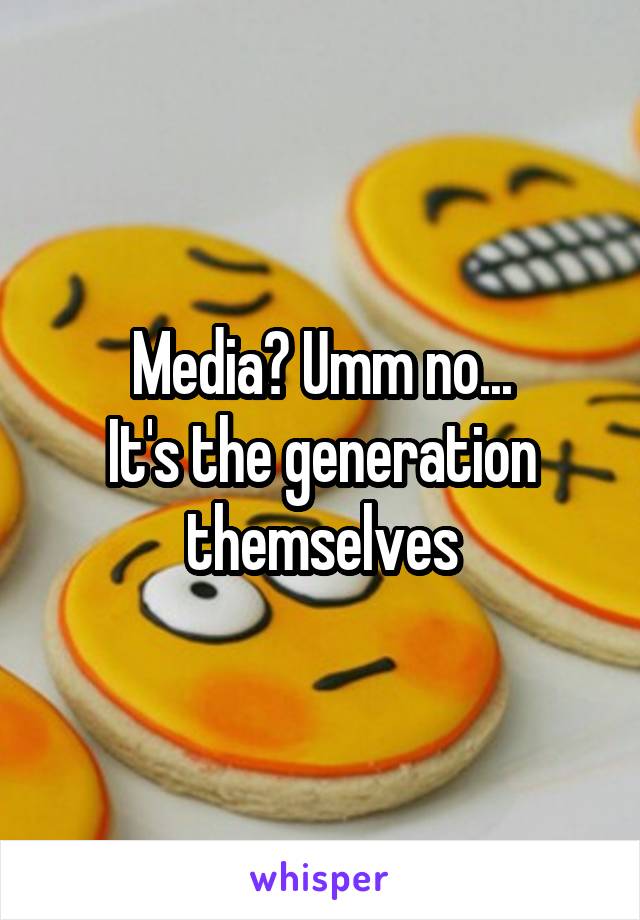 Media? Umm no...
It's the generation themselves