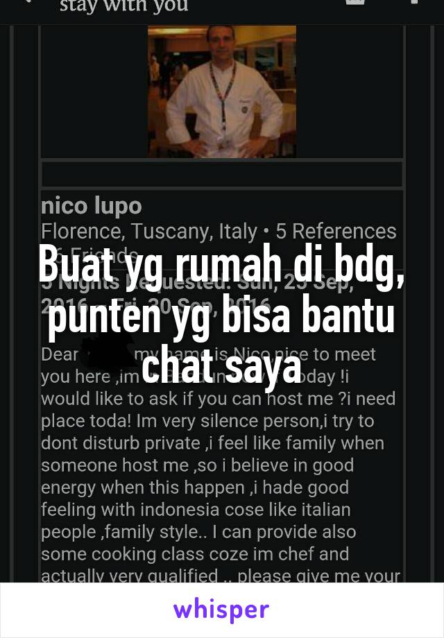 Buat yg rumah di bdg, punten yg bisa bantu chat saya