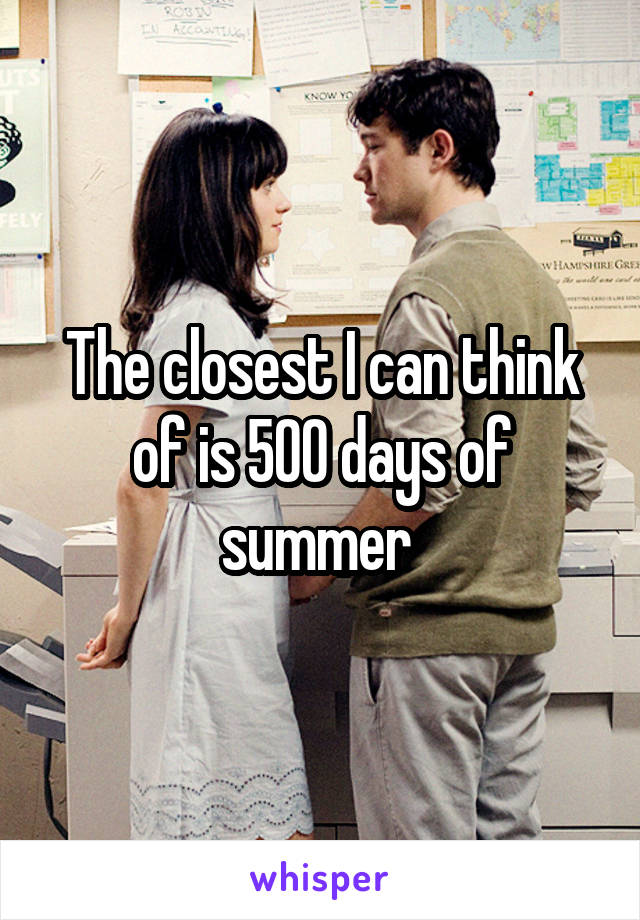 The closest I can think of is 500 days of summer 