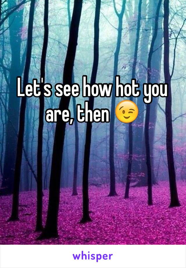 Let's see how hot you are, then 😉