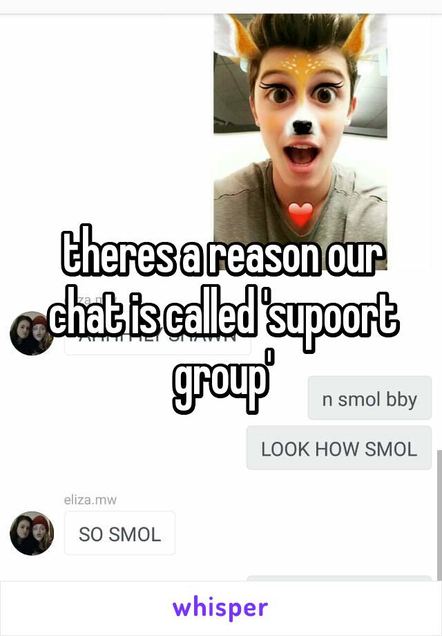 theres a reason our chat is called 'supoort group'