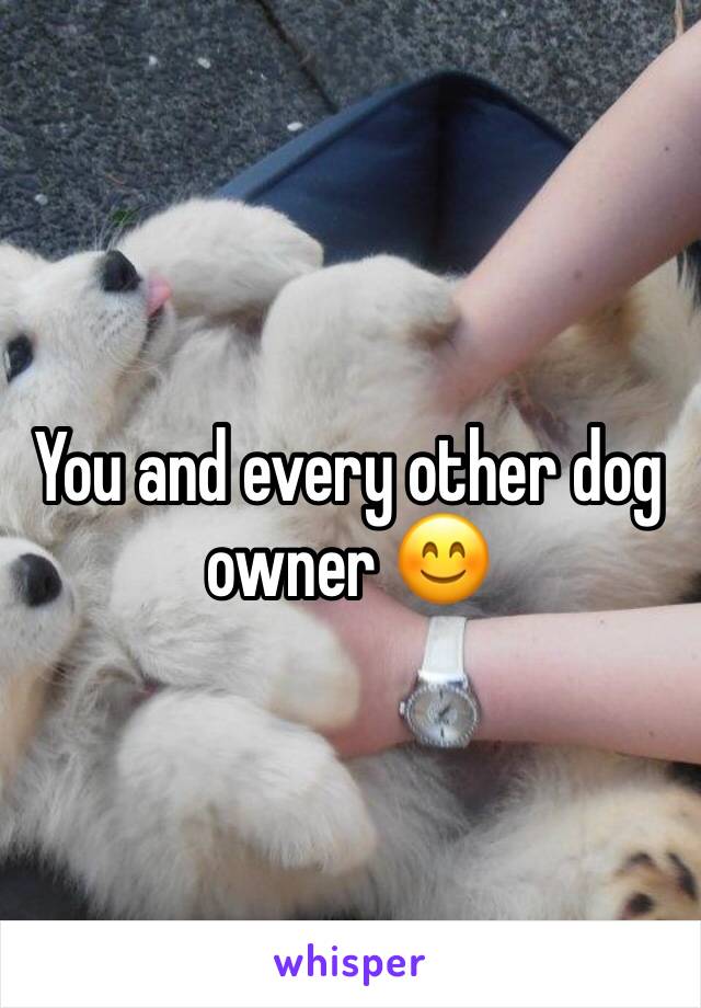 You and every other dog owner 😊