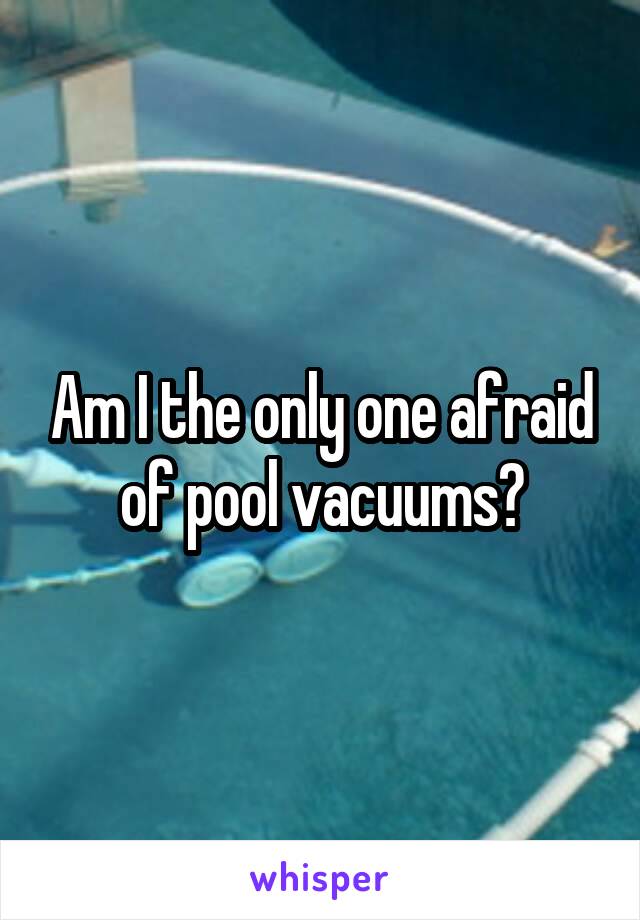 Am I the only one afraid of pool vacuums?