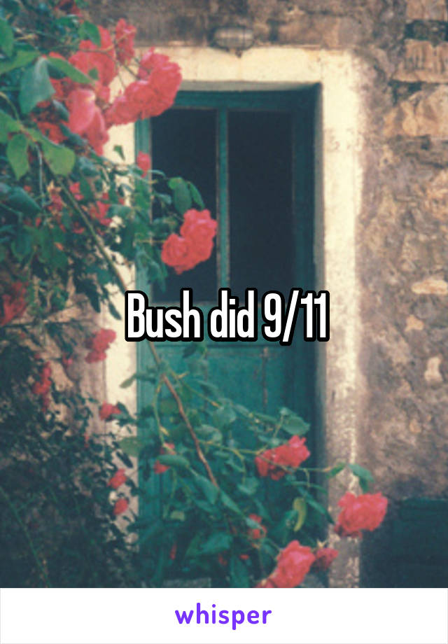 Bush did 9/11