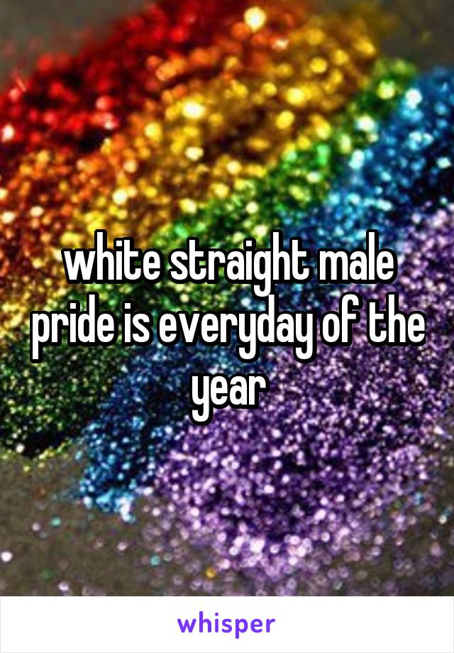 white straight male pride is everyday of the year