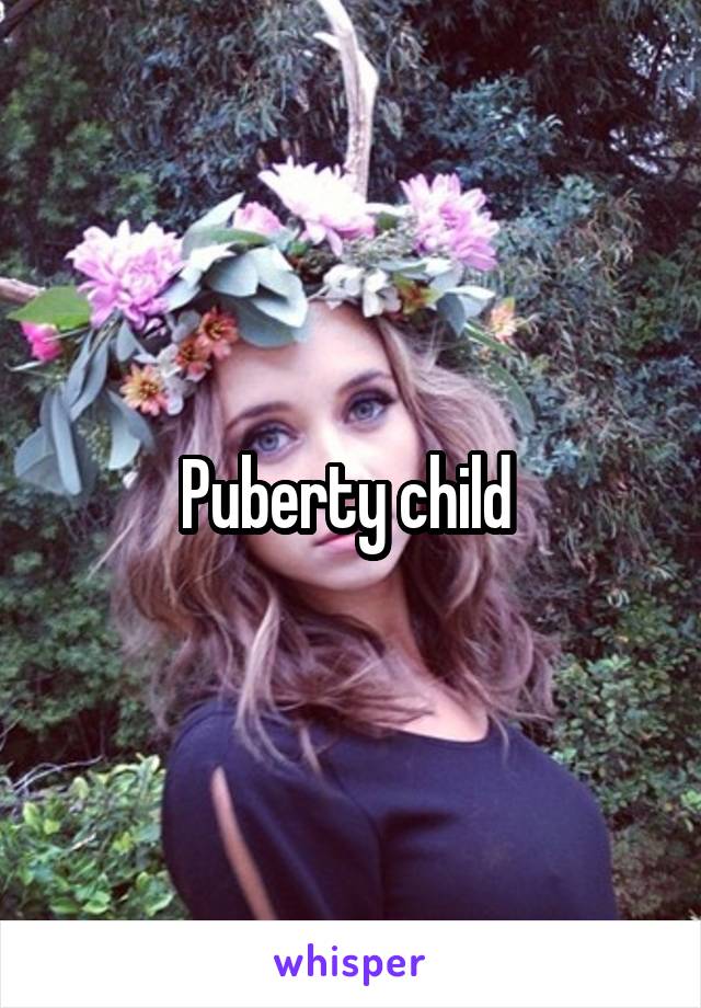 Puberty child 