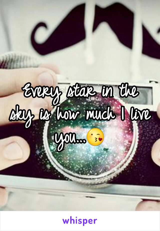 Every star in the sky is how much I live you...😘