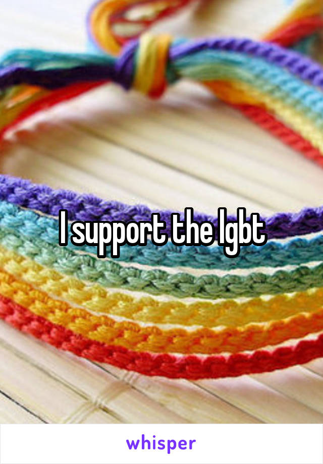 I support the lgbt