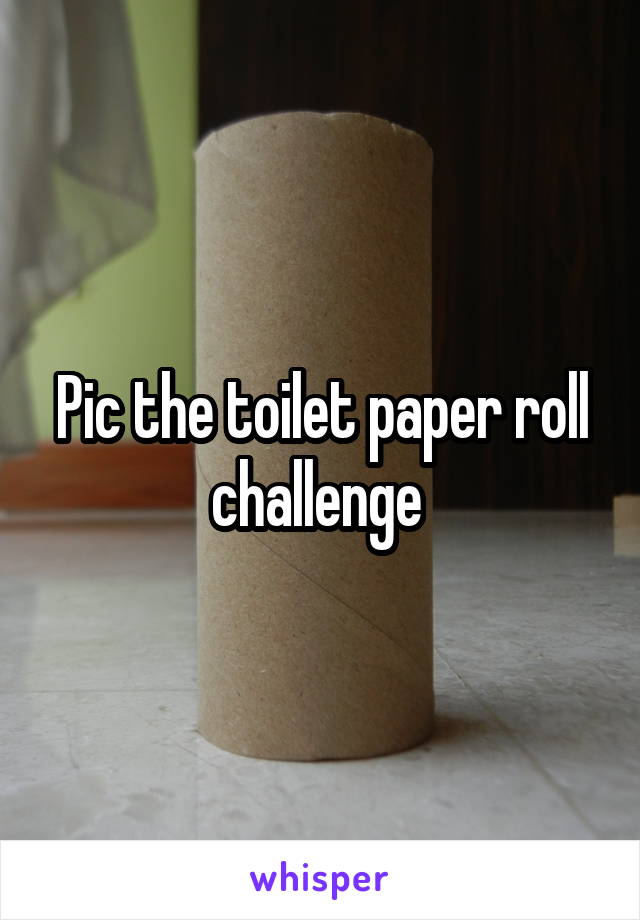 Pic the toilet paper roll challenge 