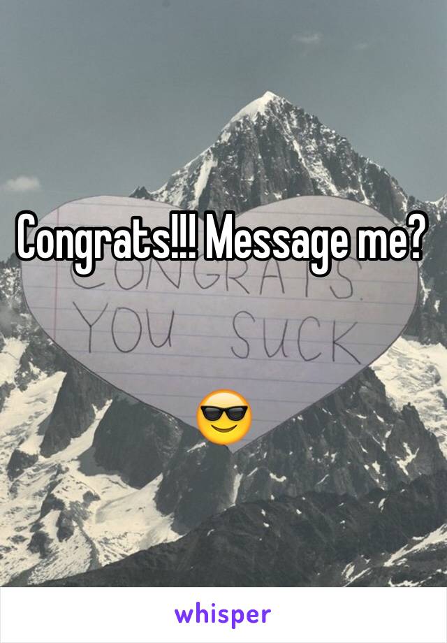 Congrats!!! Message me?


😎
