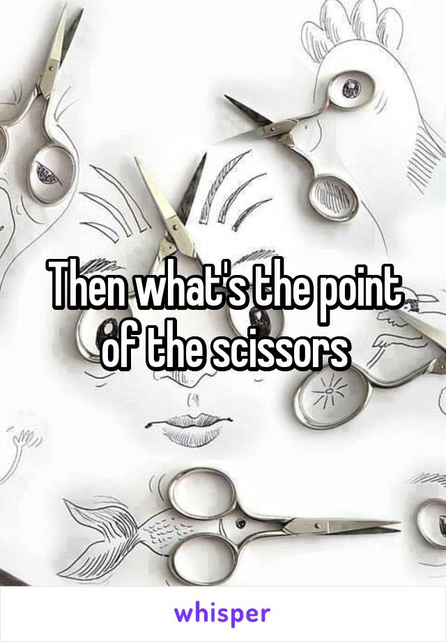 Then what's the point of the scissors