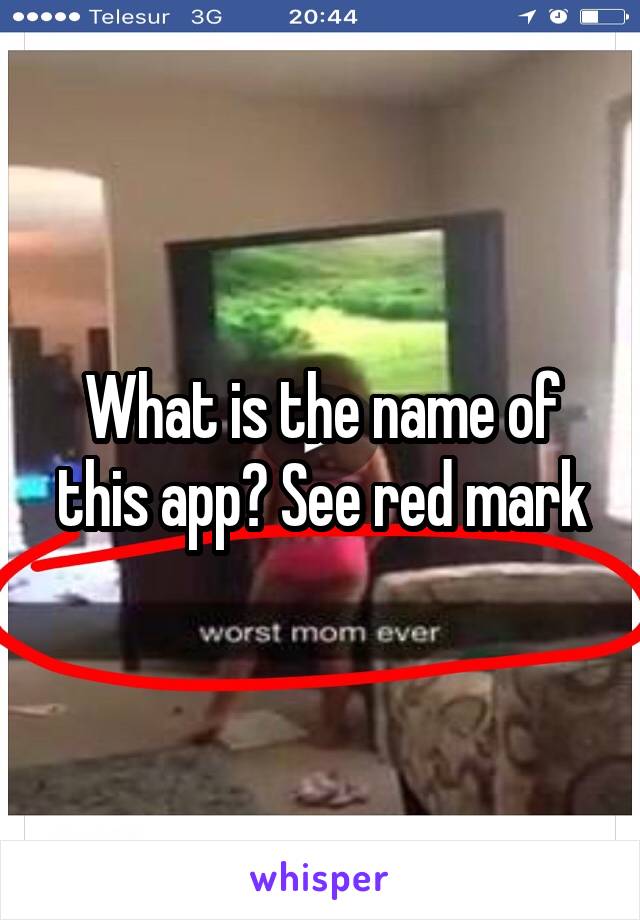 What is the name of this app? See red mark