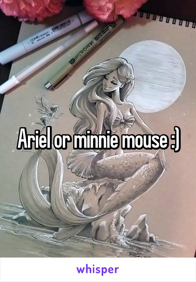 Ariel or minnie mouse :)