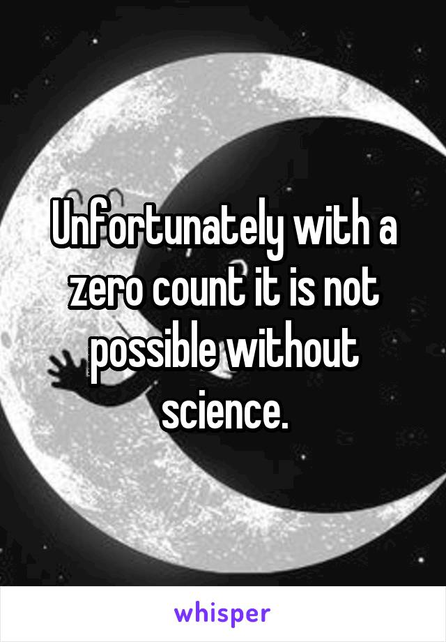 Unfortunately with a zero count it is not possible without science.