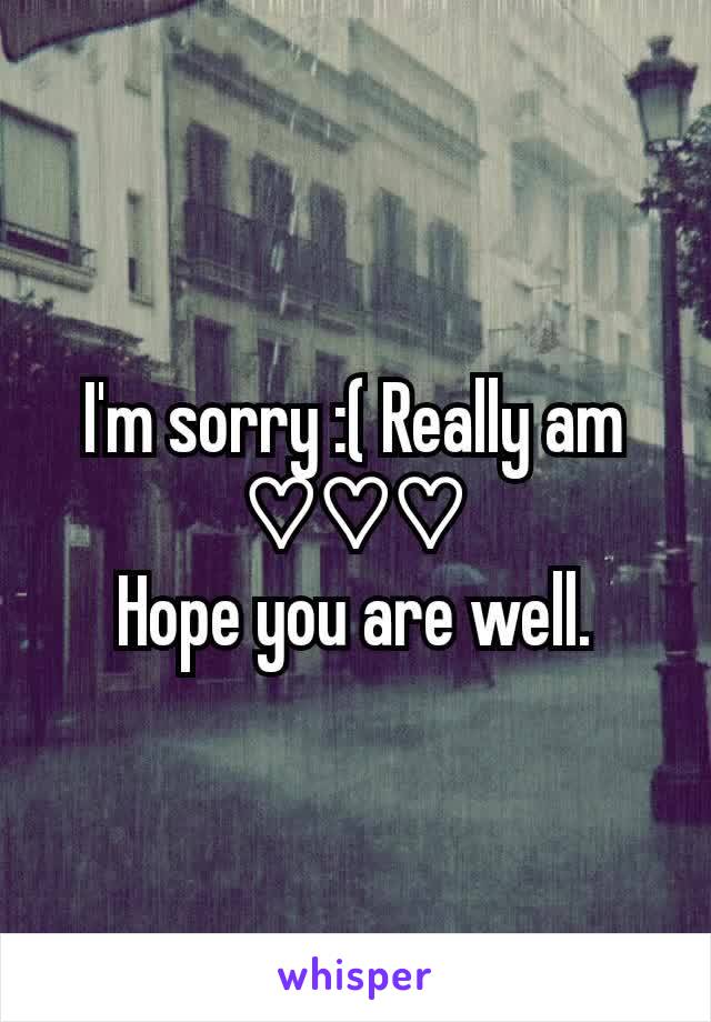 I'm sorry :( Really am ♡♡♡
Hope you are well.