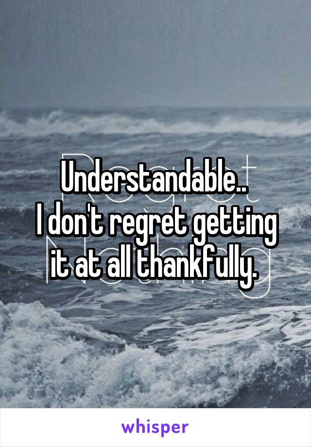 Understandable.. 
I don't regret getting it at all thankfully. 