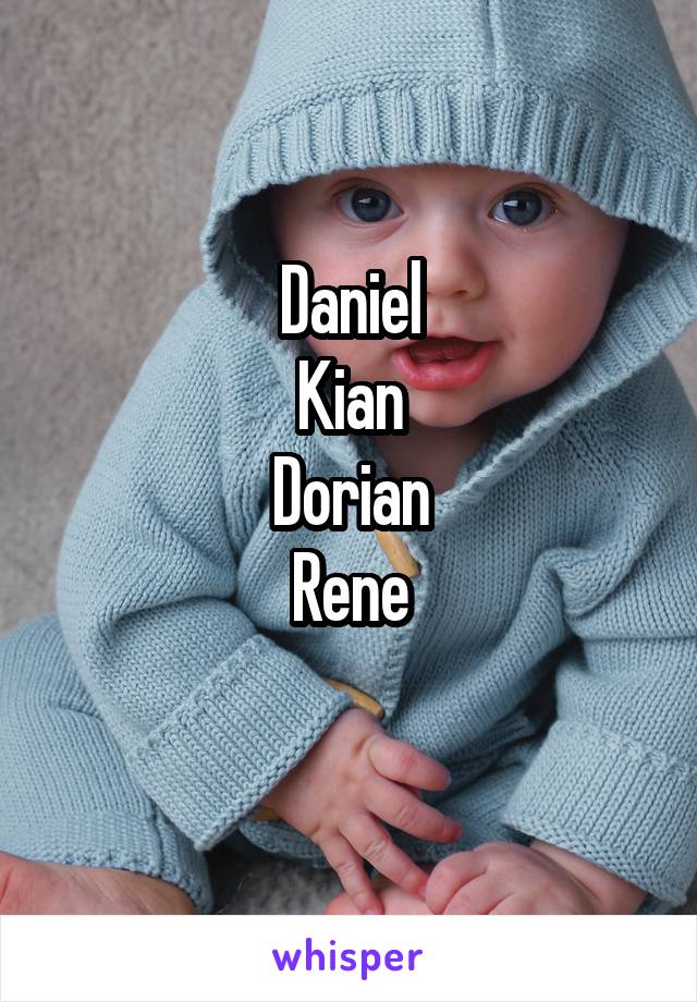 Daniel
Kian
Dorian
Rene
